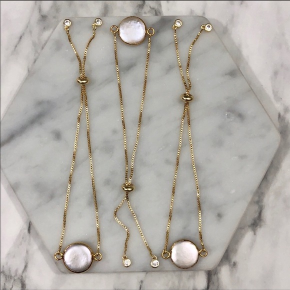 Last 1🎉🆕NWT Minimalist Dainty 14K Gold Pearl - Picture 4 of 4